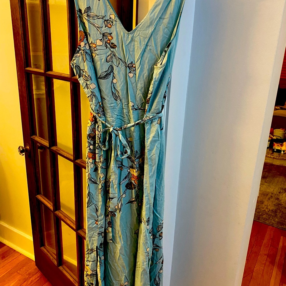 A New Day blue floral sleeveless maxi dress, Size XL, Excellent Condition